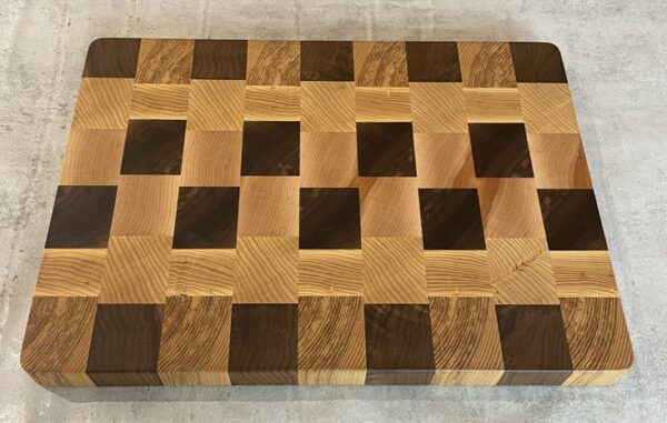 Ash, Maple, Oak And Walnut End Grain Chopping Board - Image 3