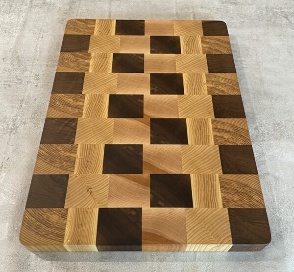 Ash, Maple, Oak And Walnut End Grain Chopping Board - Image 4