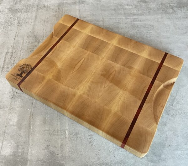 Maple And Padauk End Grain Chopping Board - Image 7