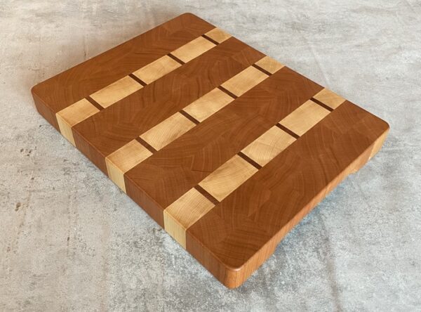 Cherry, Maple And Sapele End Grain Chopping Board