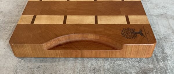 Cherry, Maple And Sapele End Grain Chopping Board - Image 10