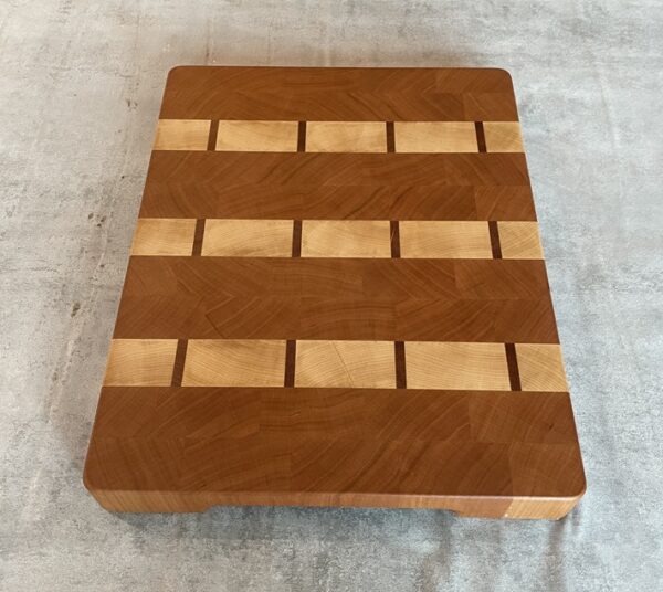 Cherry, Maple And Sapele End Grain Chopping Board - Image 3