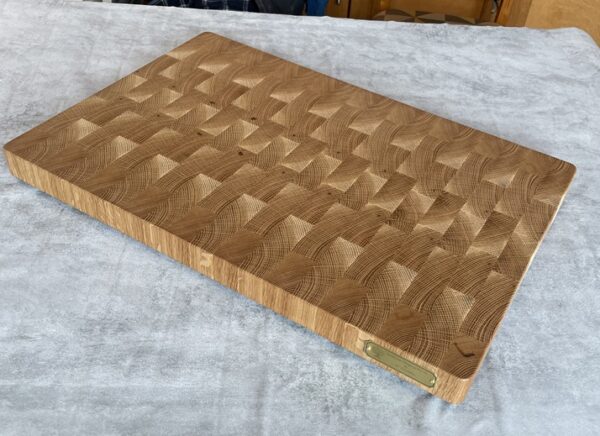 Extra Extra Large Solid Oak End Grain Chopping Board with 4 rubber feet